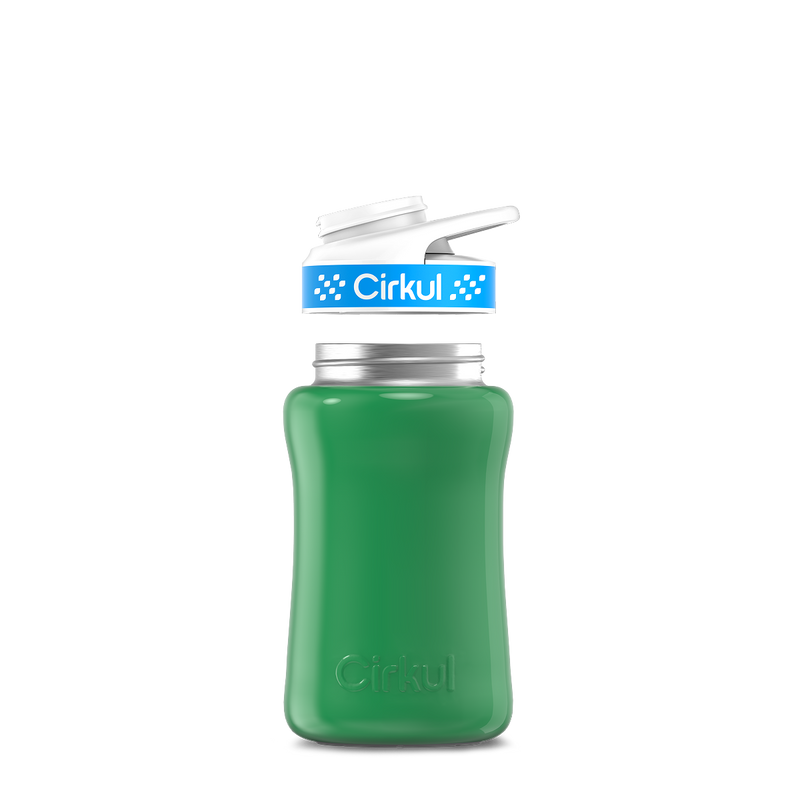 12oz. Stainless Steel Bottle & Comfort Grip Lid Green