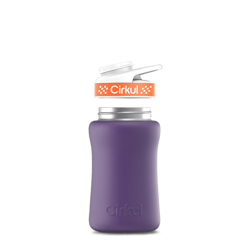 12oz. Stainless Steel Bottle & Comfort Grip Lid Matte Purple